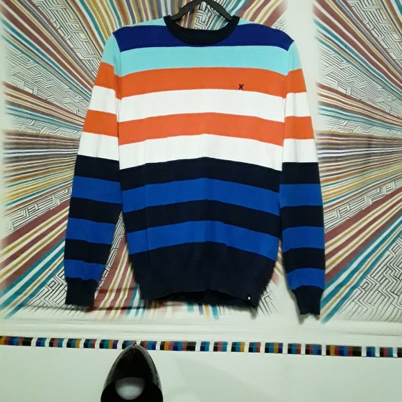 Hurley Mens/Unisex Small Striped Crewneck Sweater - Picture 6 of 11